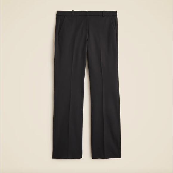 J.Crew Kaya Pant Bi Stretch Cotton Blend Black Classic Office Kick Out US 6 NWT - Picture 4 of 13